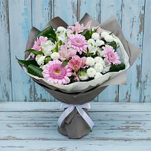 Букет цветов из:  Герберы, Альстромерии и Хризантемы в Суздали