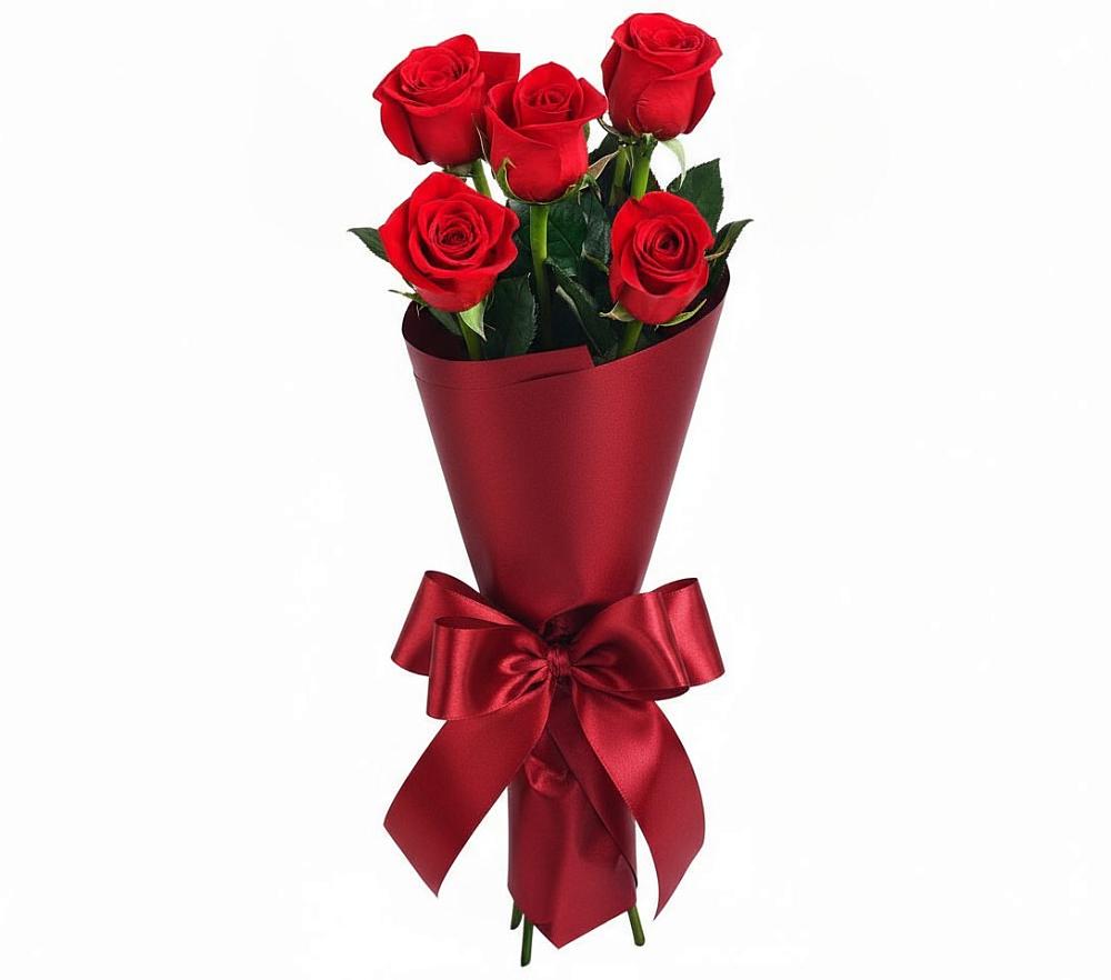 Букет 5 Красных роз Эдлесс Лав в Суздали