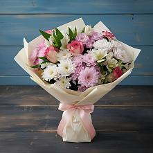 Букет цветов из:  Хризантемы, Альстромерии и Розы в Суздали