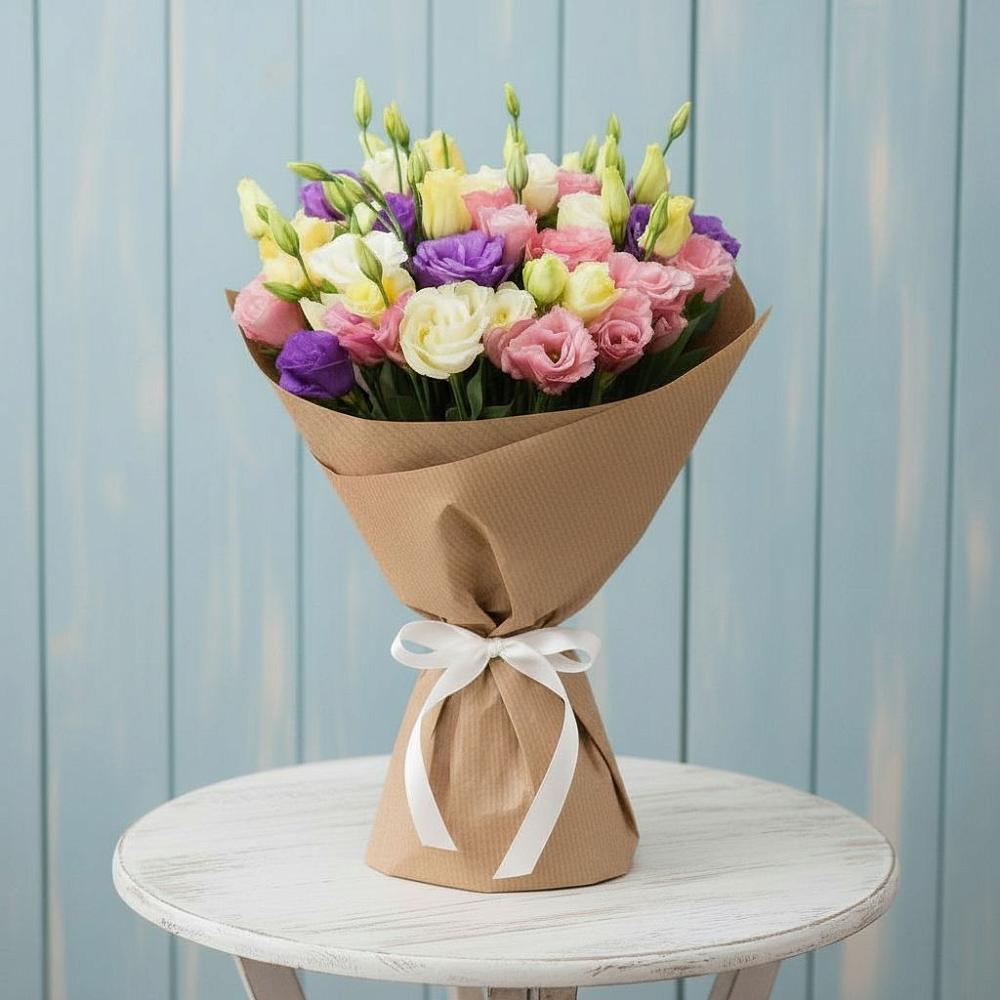 Букет цветов из: Лизиантусы в Суздали