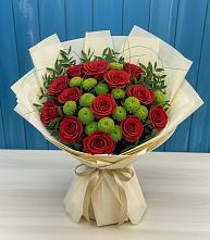 Букет цветов из:  Розы и Хризантемы в Суздали