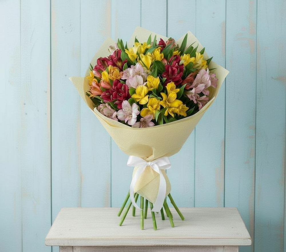 Букет цветов из: Альстромерии в Суздали
