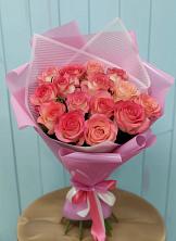 Букет 15 Розовых роз Равель в Суздали